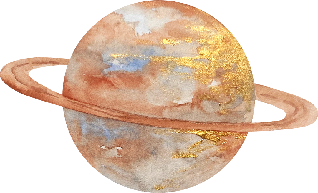 Watercolor Planet Saturn